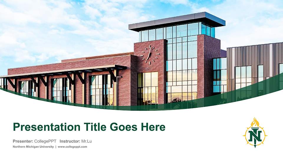 Northern Michigan University Course/Courseware Creation PPT Template16:9 ratio PPT effect preview image
