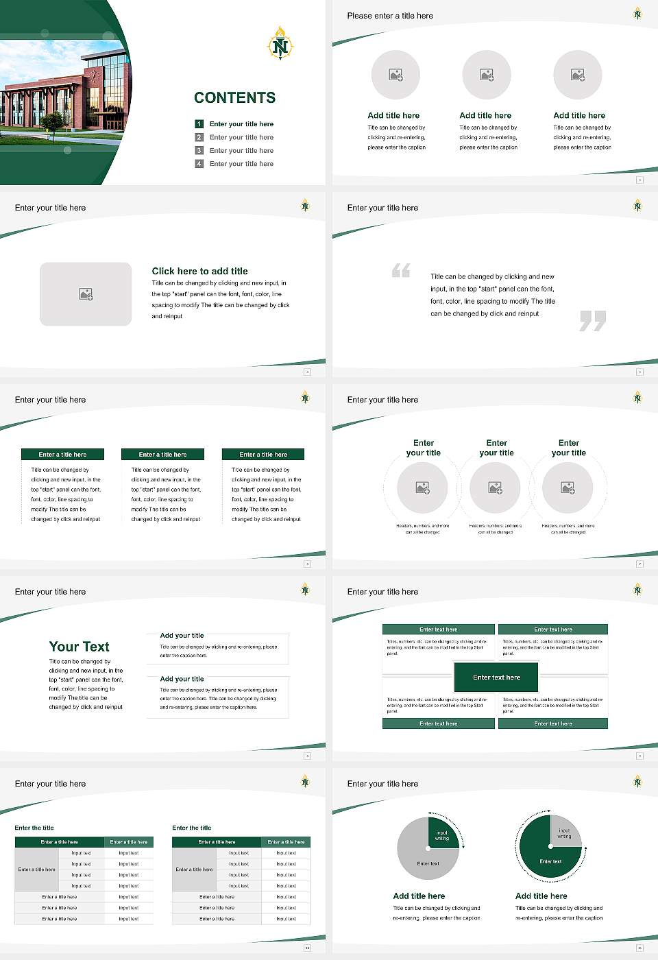 Northern Michigan University Course/Courseware Creation PPT Template16:9 ratio PPT effect preview image2