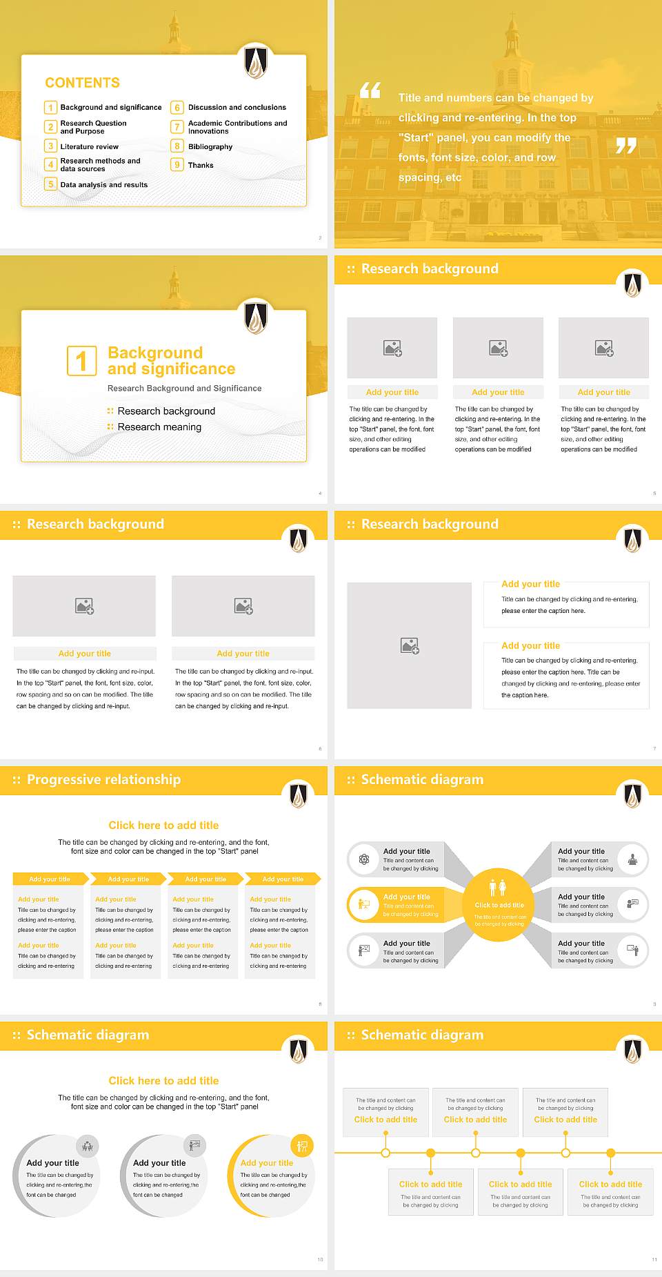 Ohio Dominican University Graduation Thesis Defense PPT Template4:3 ratio PPT effect preview image2