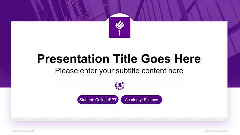 New York University National Scholarship Defense PPT Template