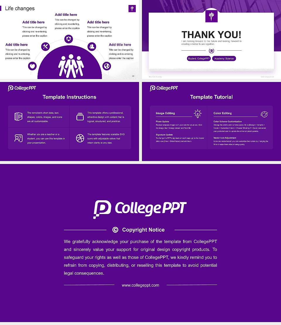 New York University National Scholarship Defense PPT Template16:9 ratio PPT effect preview image4