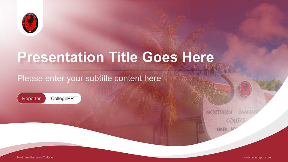 Northern Marianas College Lecture Sharing and Networking Event PPT Template16:9 ratio PPT effect preview image