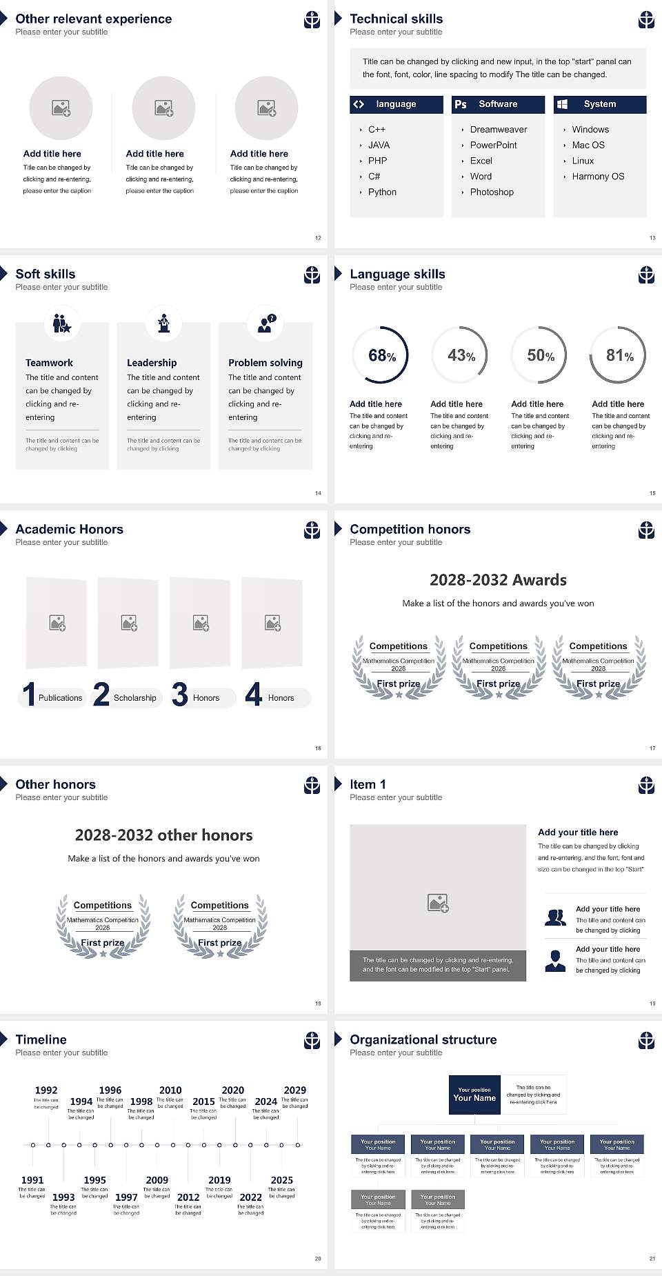 Oblate School of Theology Resume PPT Template4:3 ratio PPT effect preview image3