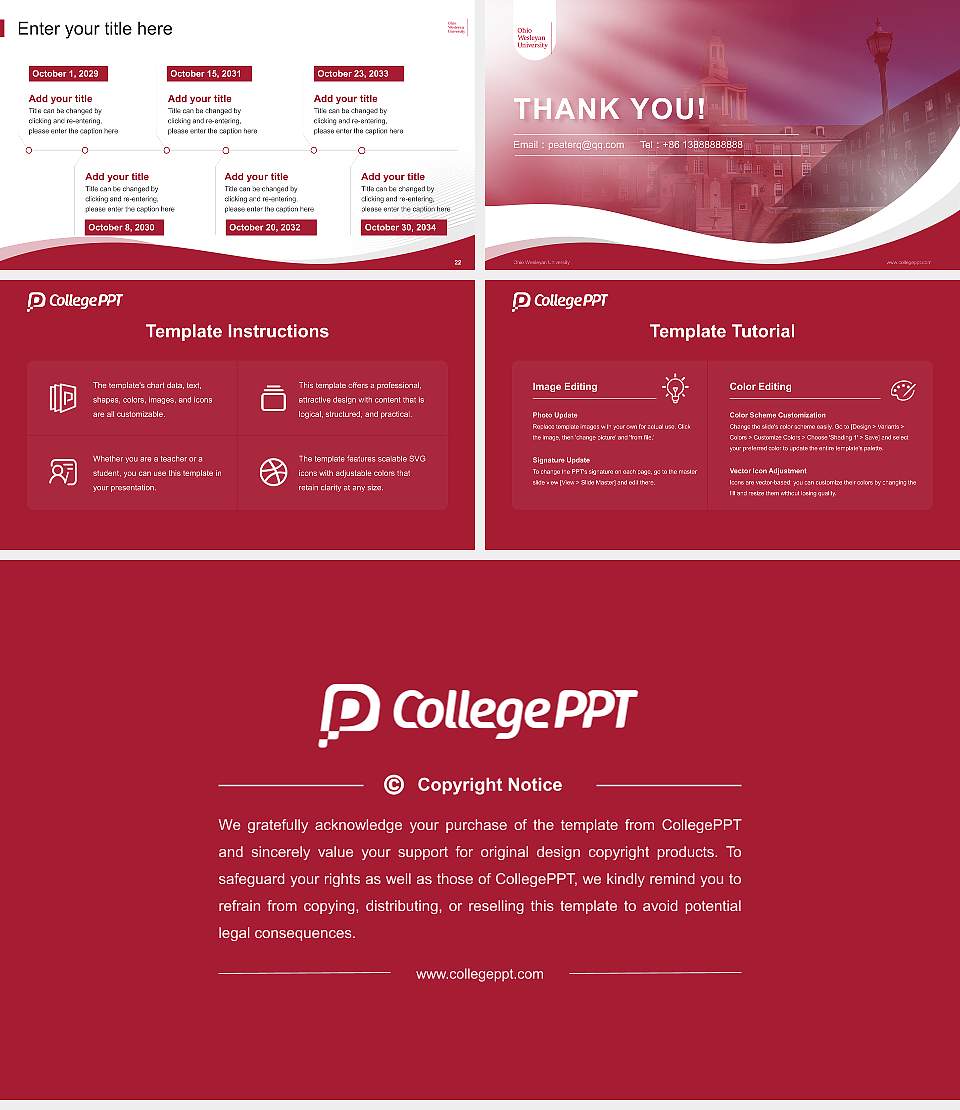 Ohio Wesleyan University Lecture Sharing and Networking Event PPT Template16:9 ratio PPT effect preview image4