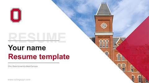 Ohio State University-Main Campus Resume PPT Template