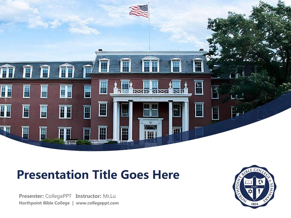 Northpoint Bible College Course/Courseware Creation PPT Template4:3 ratio PPT effect preview image5