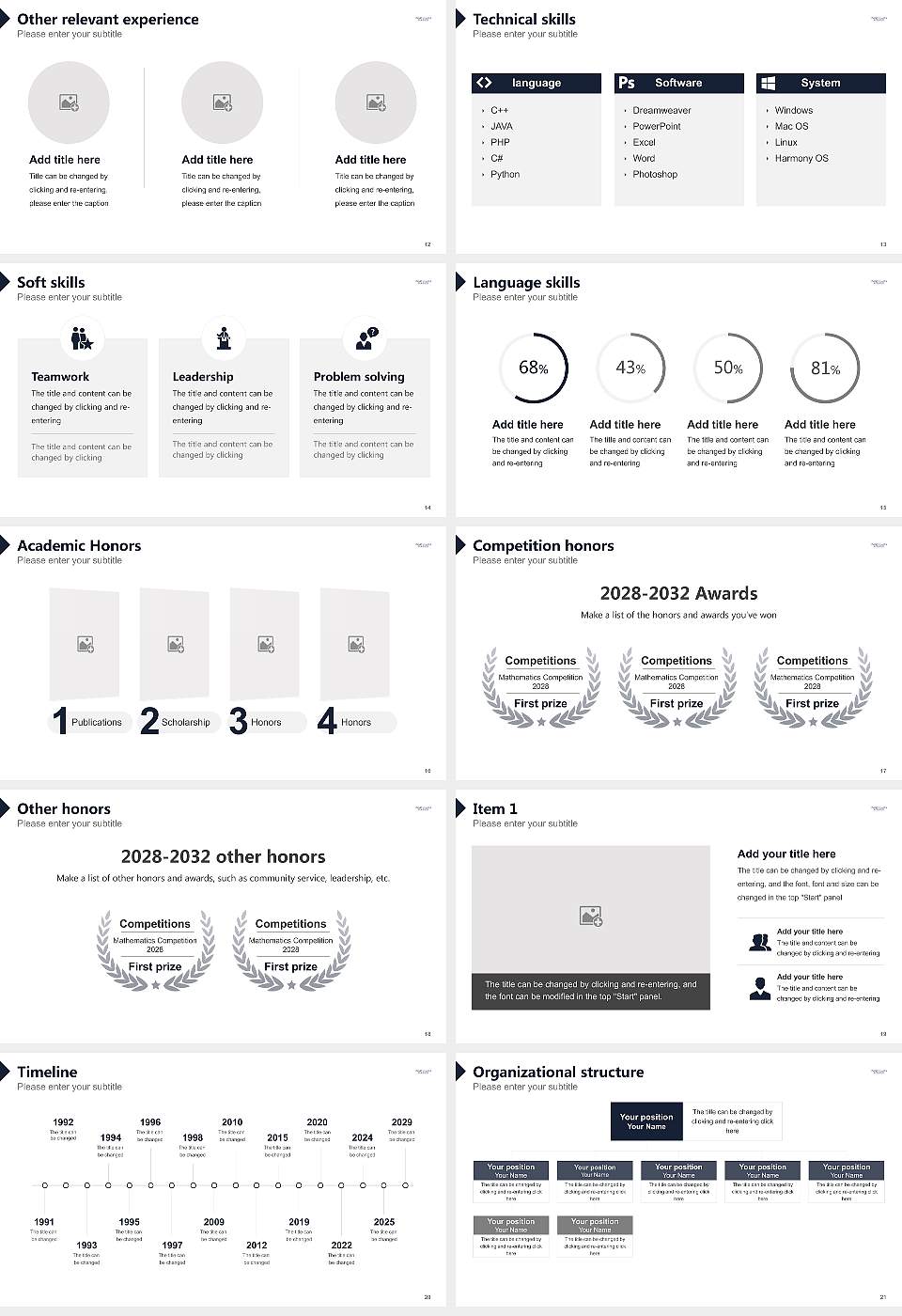 Northland College Resume PPT Template16:9 ratio PPT effect preview image3