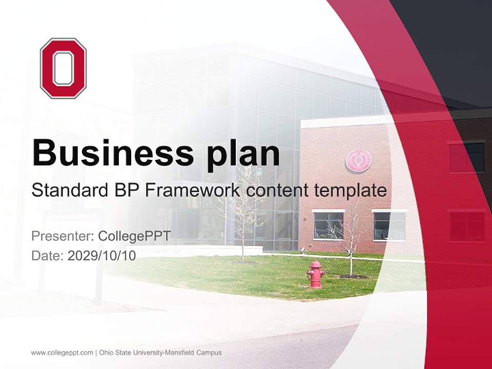 Ohio State University-Mansfield Campus Competition/Entrepreneurship Contest PPT Template4:3 ratio PPT effect preview image9