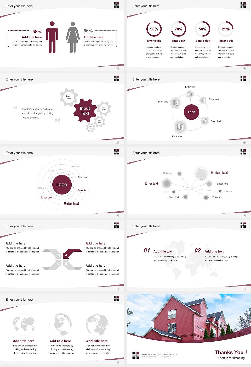 Northeastern Seminary Course/Courseware Creation PPT Template16:9 ratio PPT effect preview image4