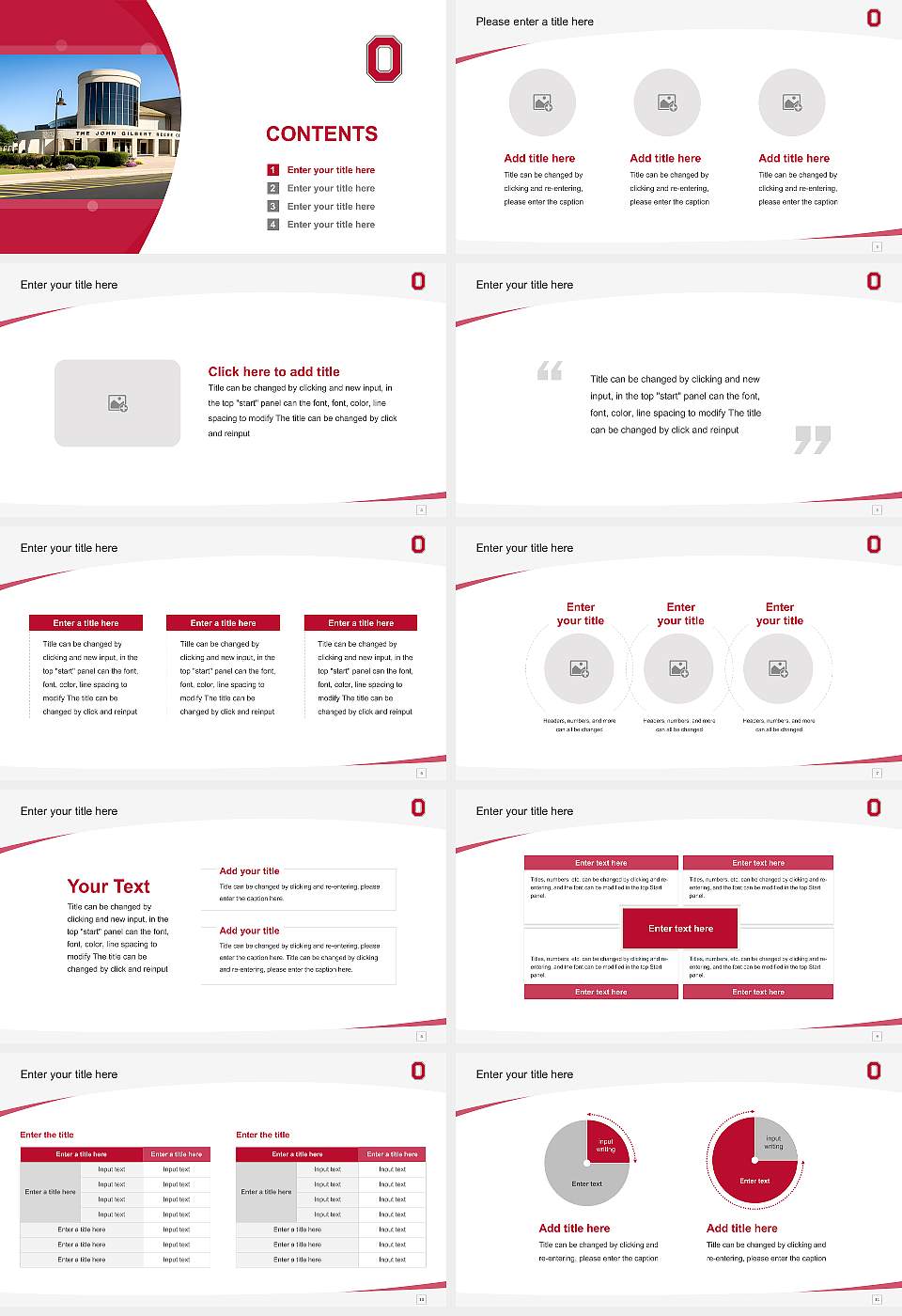 Ohio State University-Newark Campus Course/Courseware Creation PPT Template16:9 ratio PPT effect preview image2