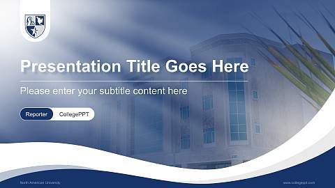 North American University Lecture Sharing and Networking Event PPT Template