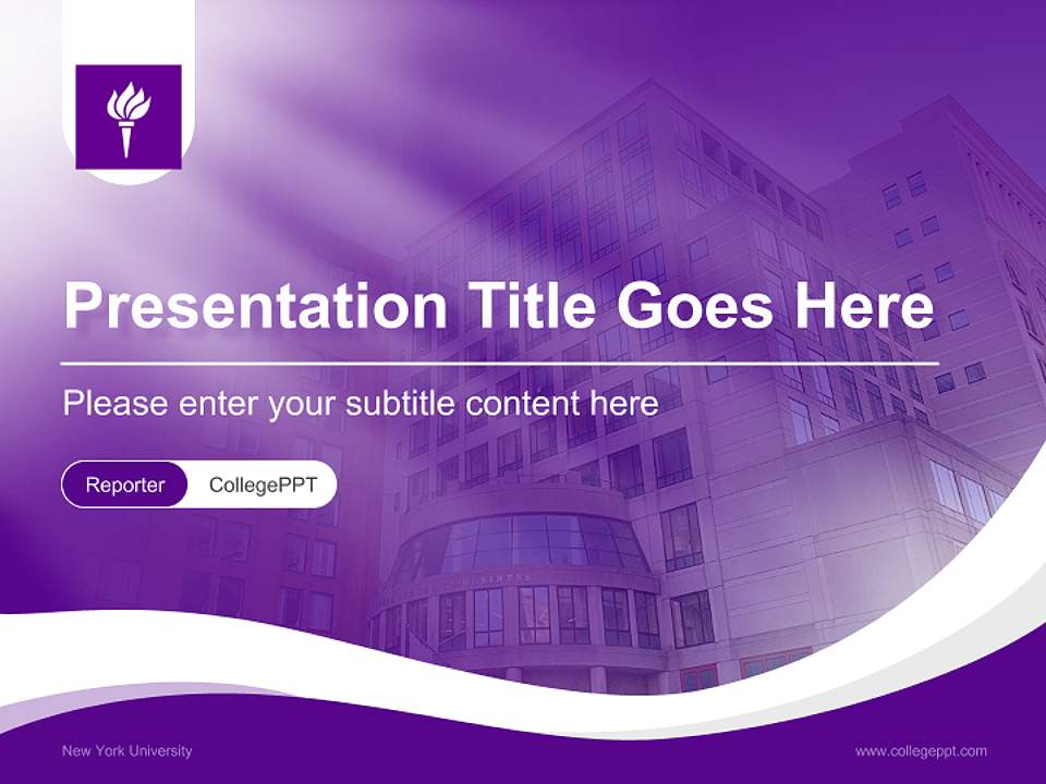 New York University Lecture Sharing and Networking Event PPT Template4:3 ratio PPT effect preview image4