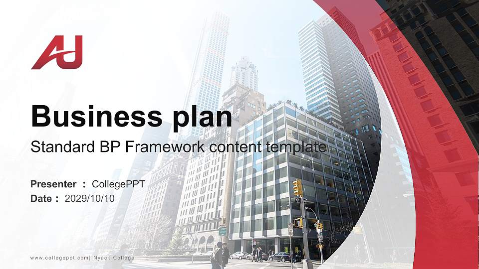 Nyack College Competition/Entrepreneurship Contest PPT Template16:9 ratio PPT effect preview image