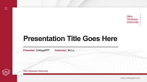 Ohio Wesleyan University Thesis Proposal/Graduation Defense PPT Template