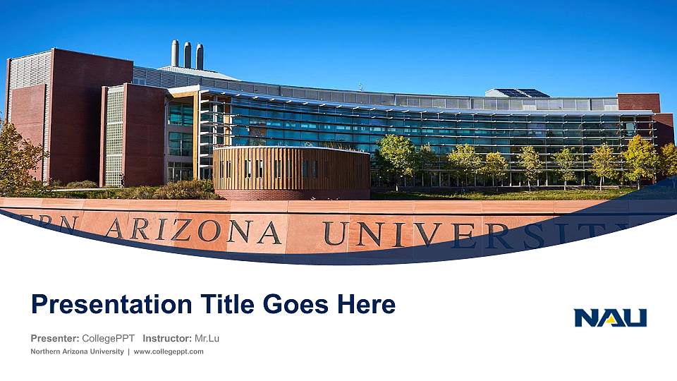 Northern Arizona University Course/Courseware Creation PPT Template16:9 ratio PPT effect preview image