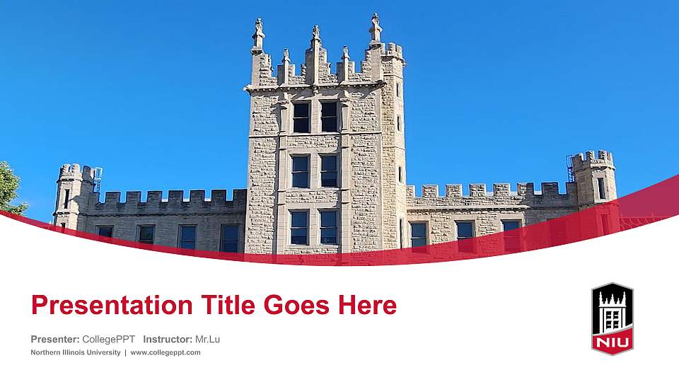 Northern Illinois University Course/Courseware Creation PPT Template16:9 ratio PPT effect preview image