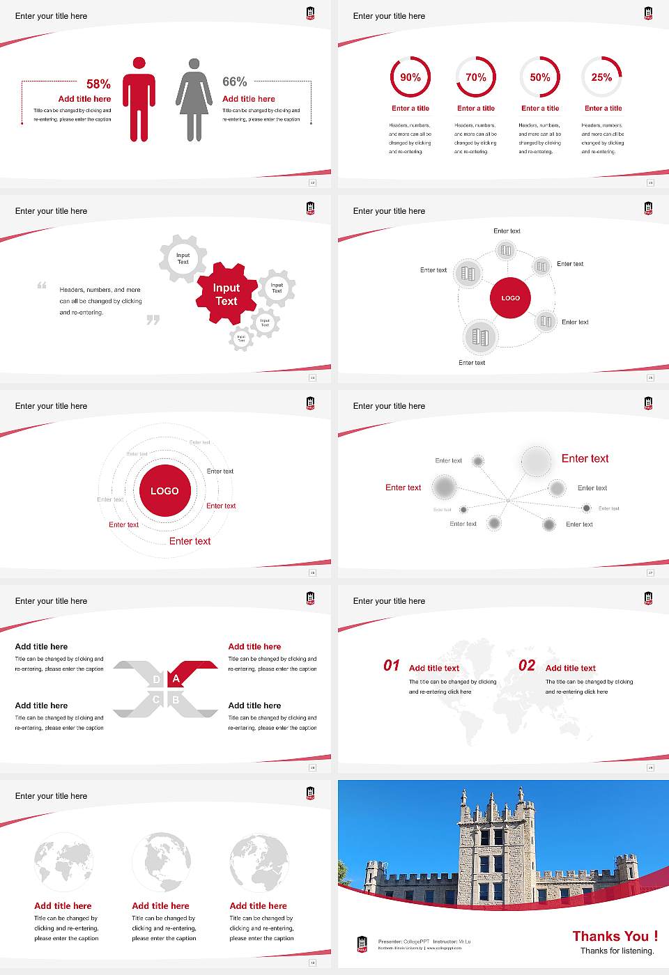 Northern Illinois University Course/Courseware Creation PPT Template16:9 ratio PPT effect preview image4
