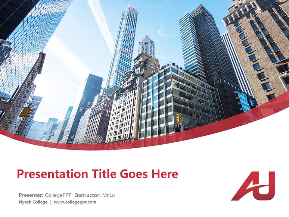 Nyack College Course/Courseware Creation PPT Template4:3 ratio PPT effect preview image5