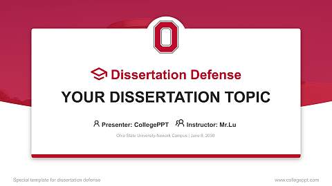 Ohio State University-Newark Campus Graduation Thesis Defense PPT Template