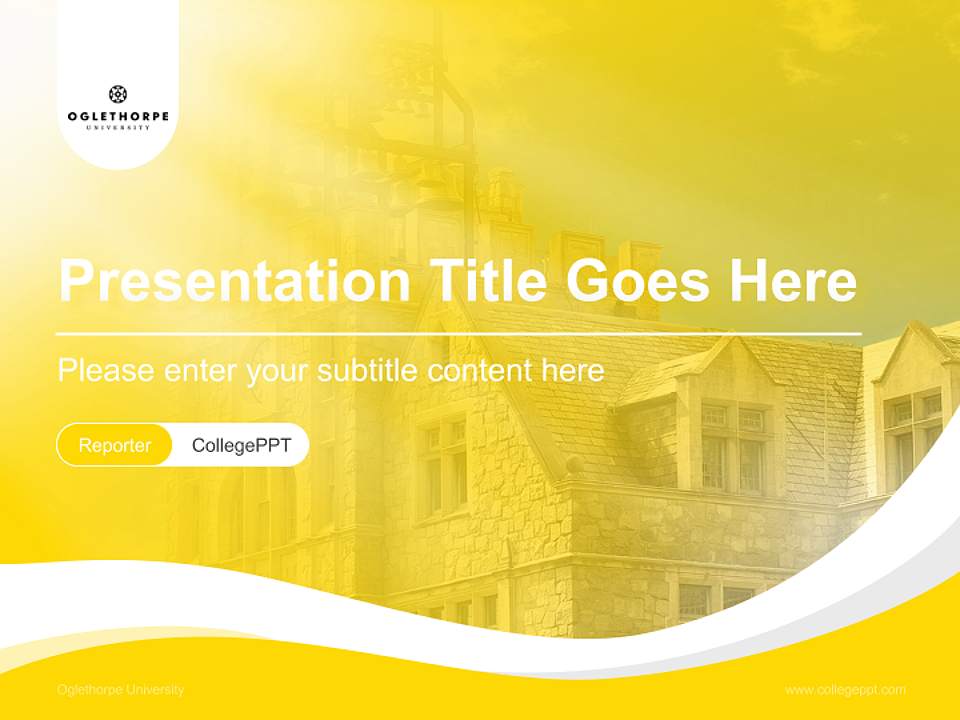 Oglethorpe University Lecture Sharing and Networking Event PPT Template4:3 ratio PPT effect preview image4