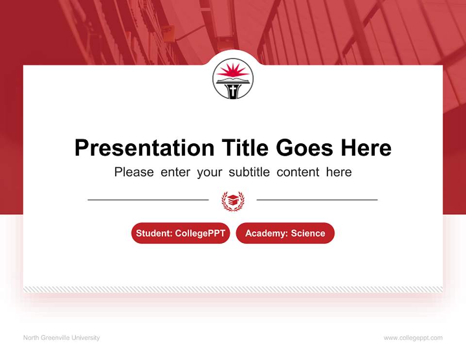 North Greenville University National Scholarship Defense PPT Template4:3 ratio PPT effect preview image4