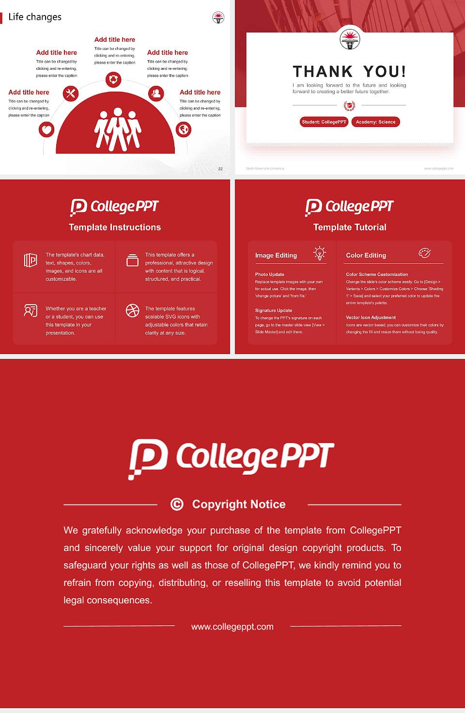 North Greenville University National Scholarship Defense PPT Template4:3 ratio PPT effect preview image4