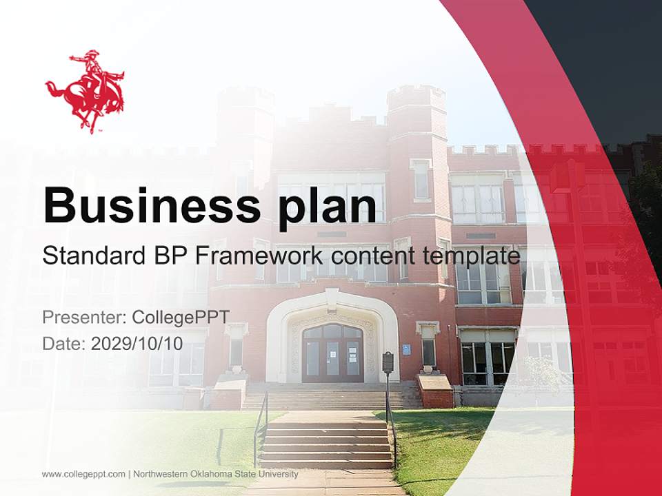Northwestern Oklahoma State University Competition/Entrepreneurship Contest PPT Template4:3 ratio PPT effect preview image9