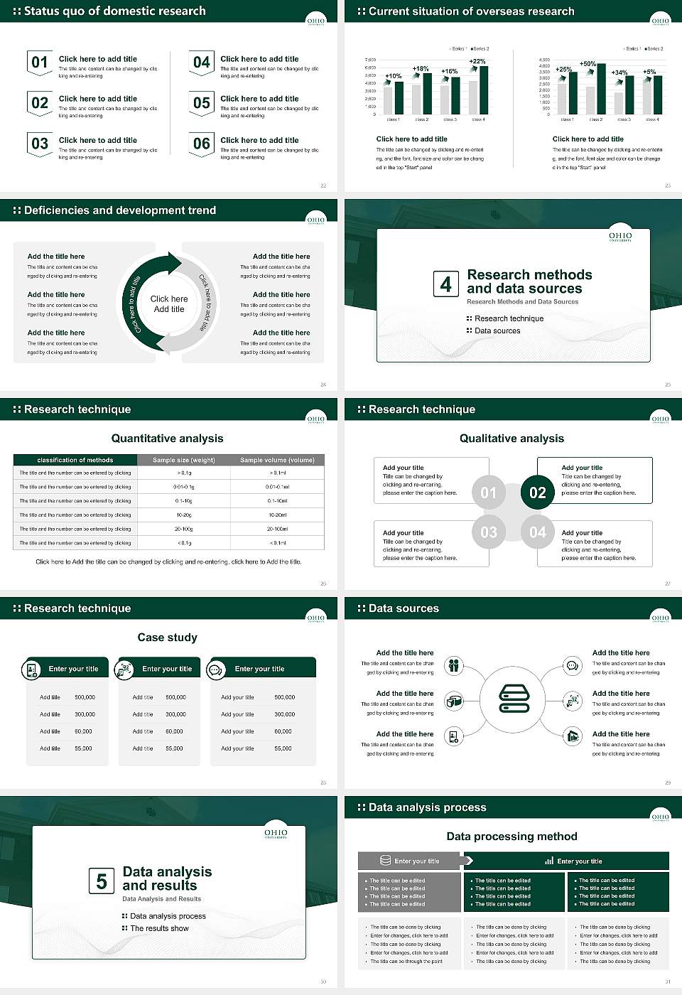 Ohio University-Main Campus Graduation Thesis Defense PPT Template16:9 ratio PPT effect preview image4