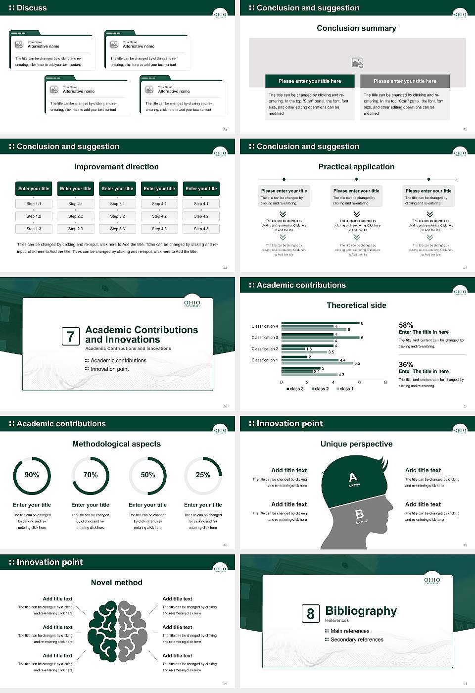 Ohio University-Main Campus Graduation Thesis Defense PPT Template16:9 ratio PPT effect preview image6