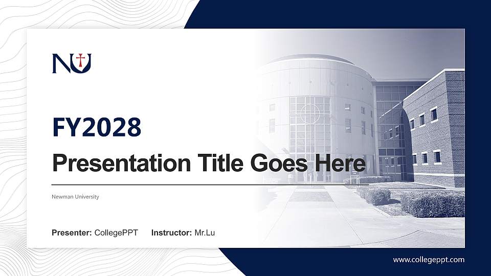 Newman University Academic Presentation/Research Findings Report PPT Template16:9 ratio PPT effect preview image