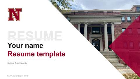 Northern State University Resume PPT Template