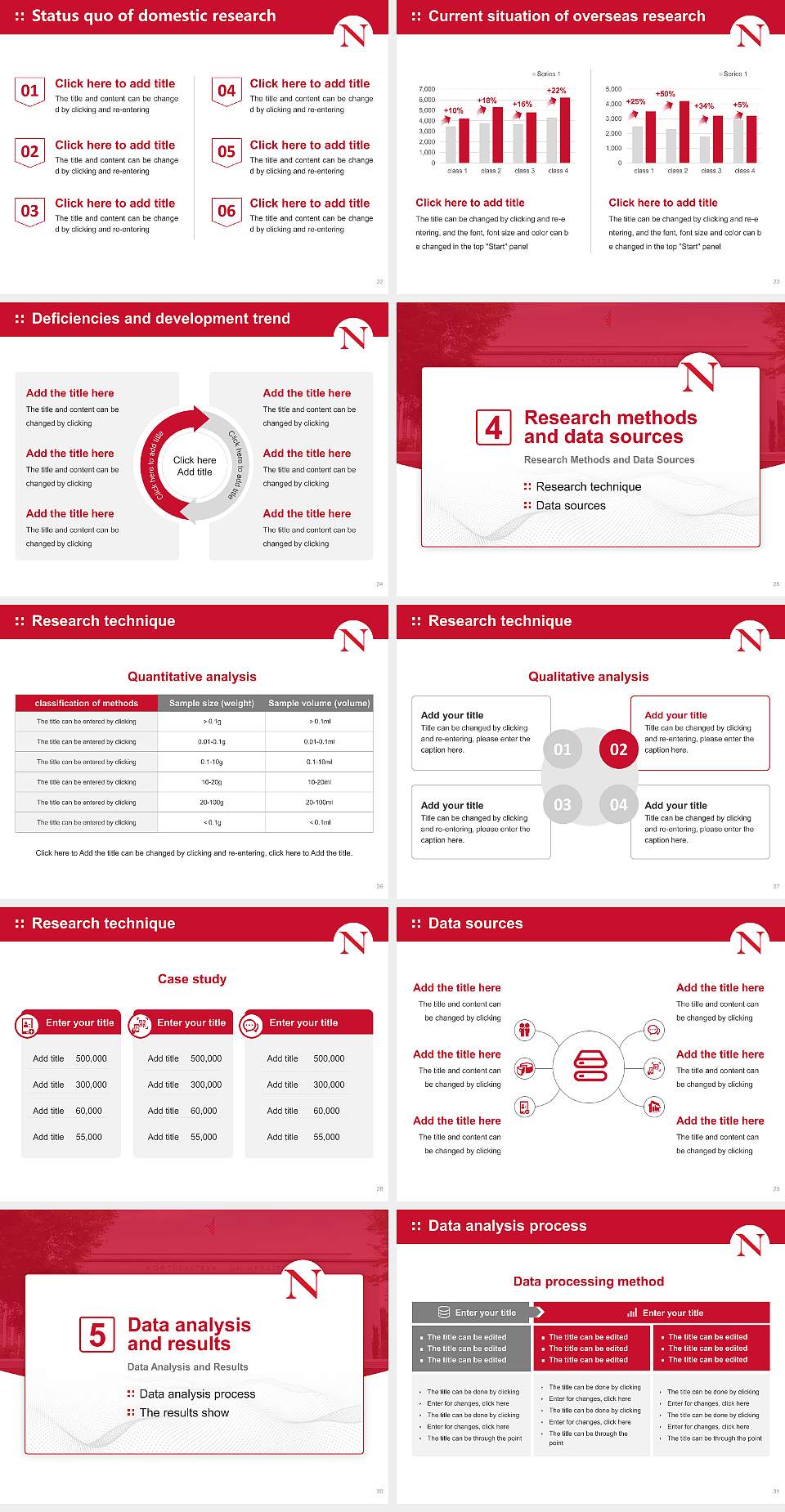 Northeastern University Graduation Thesis Defense PPT Template4:3 ratio PPT effect preview image4