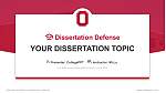 Ohio State University-Mansfield Campus Scriptieverdediging PPT-sjabloon