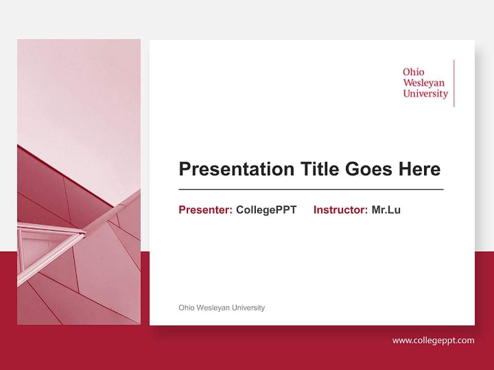 Ohio Wesleyan University General Purpose PPT Template4:3 ratio PPT effect preview image6