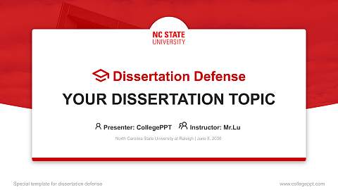 North Carolina State University at Raleigh Graduation Thesis Defense PPT Template