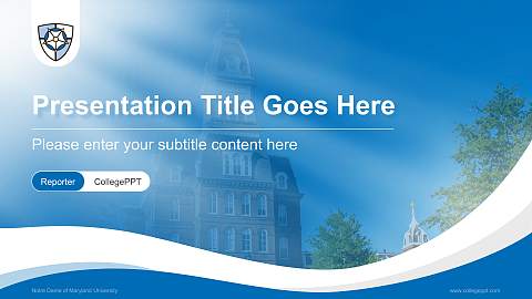 Notre Dame of Maryland University Lecture Sharing and Networking Event PPT Template