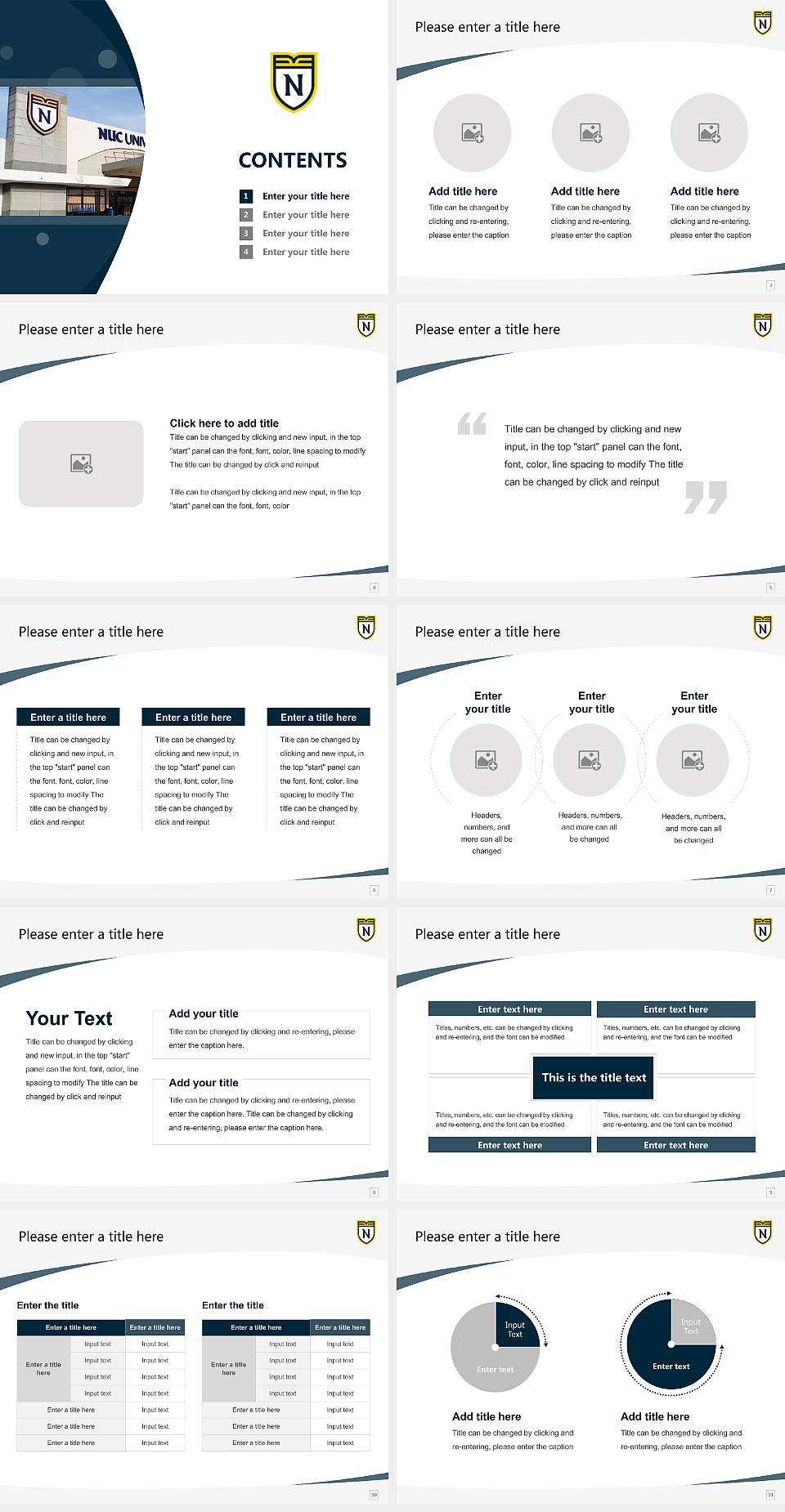 Nuc University Course/Courseware Creation PPT Template4:3 ratio PPT effect preview image2