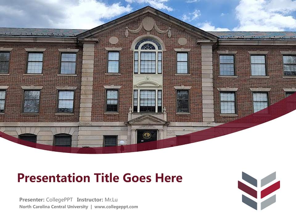 North Carolina Central University Course/Courseware Creation PPT Template4:3 ratio PPT effect preview image5