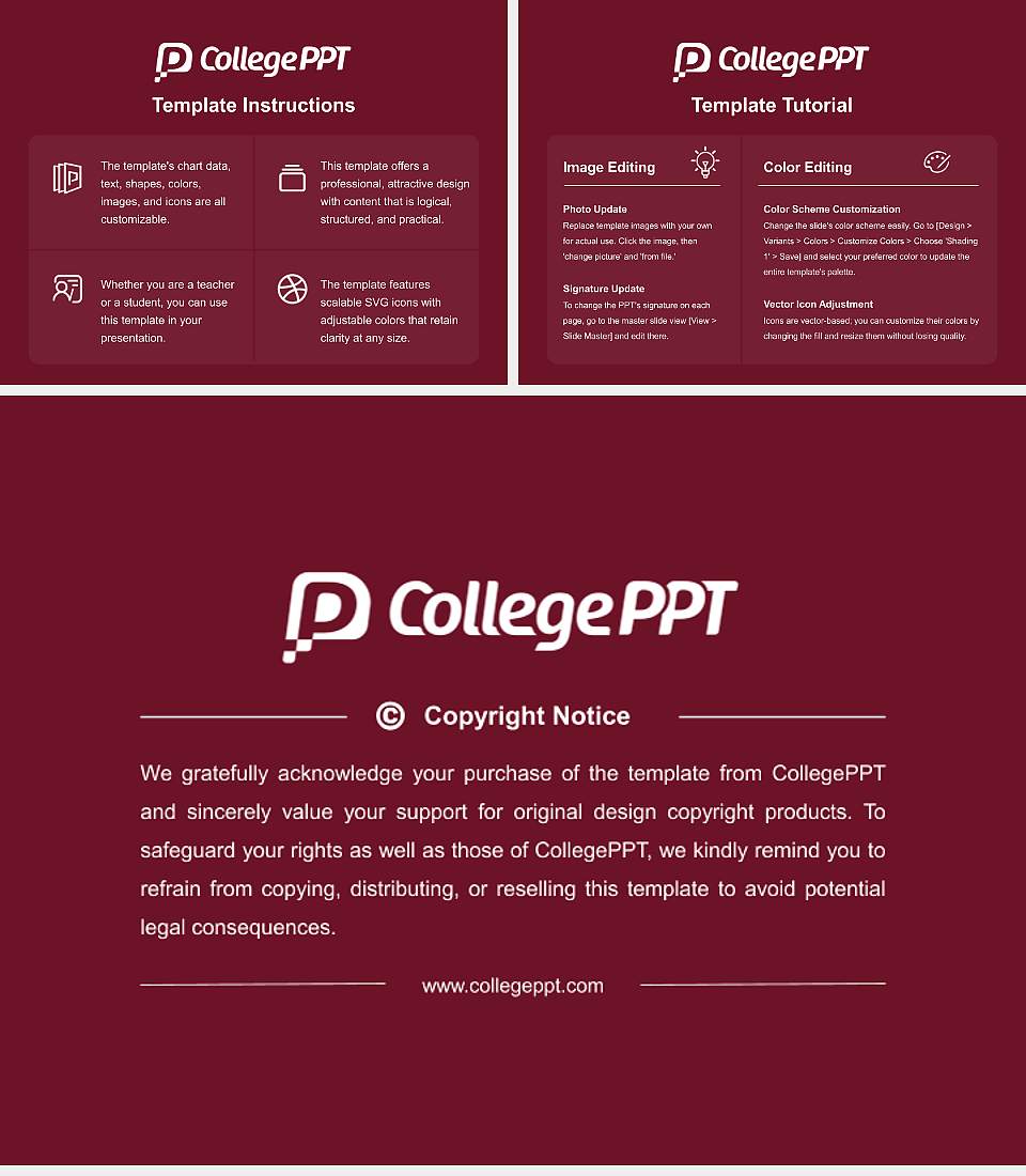 North Carolina Central University Course/Courseware Creation PPT Template4:3 ratio PPT effect preview image5