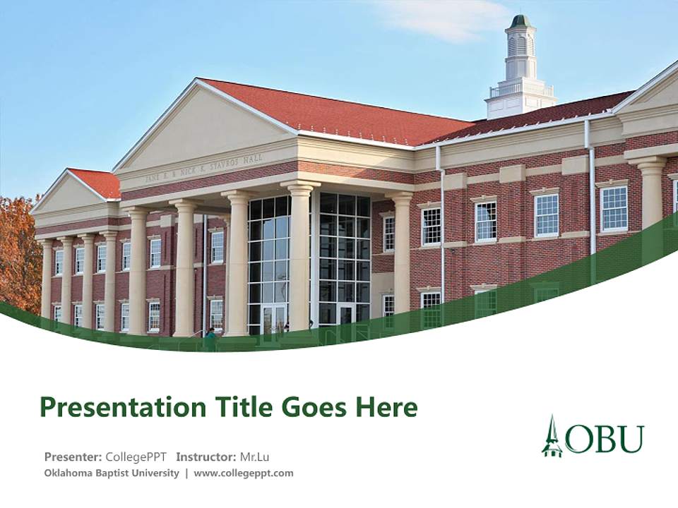 Oklahoma Baptist University Course/Courseware Creation PPT Template4:3 ratio PPT effect preview image5