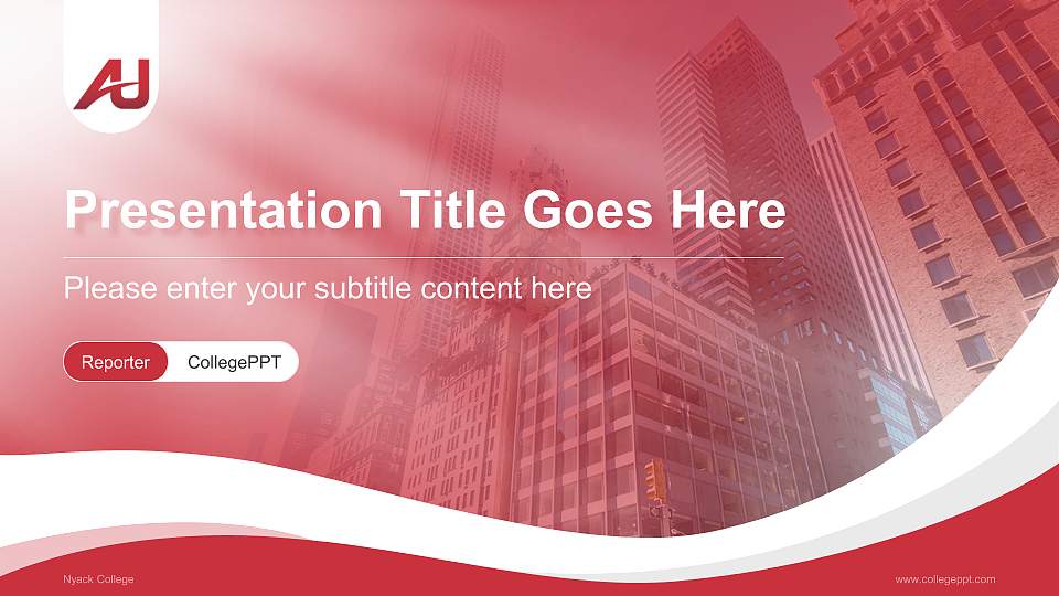 Nyack College Lecture Sharing and Networking Event PPT Template16:9 ratio PPT effect preview image