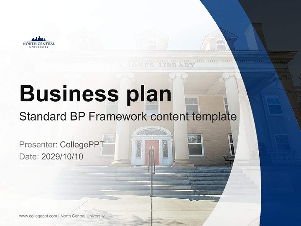 North Central University Competition/Entrepreneurship Contest PPT Template4:3 ratio PPT effect preview image9