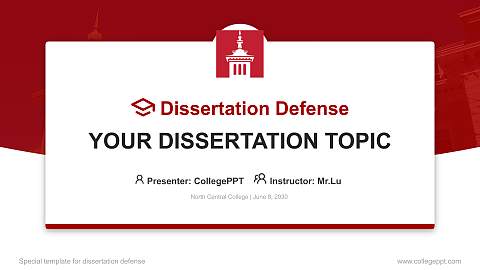 North Central College Graduation Thesis Defense PPT Template