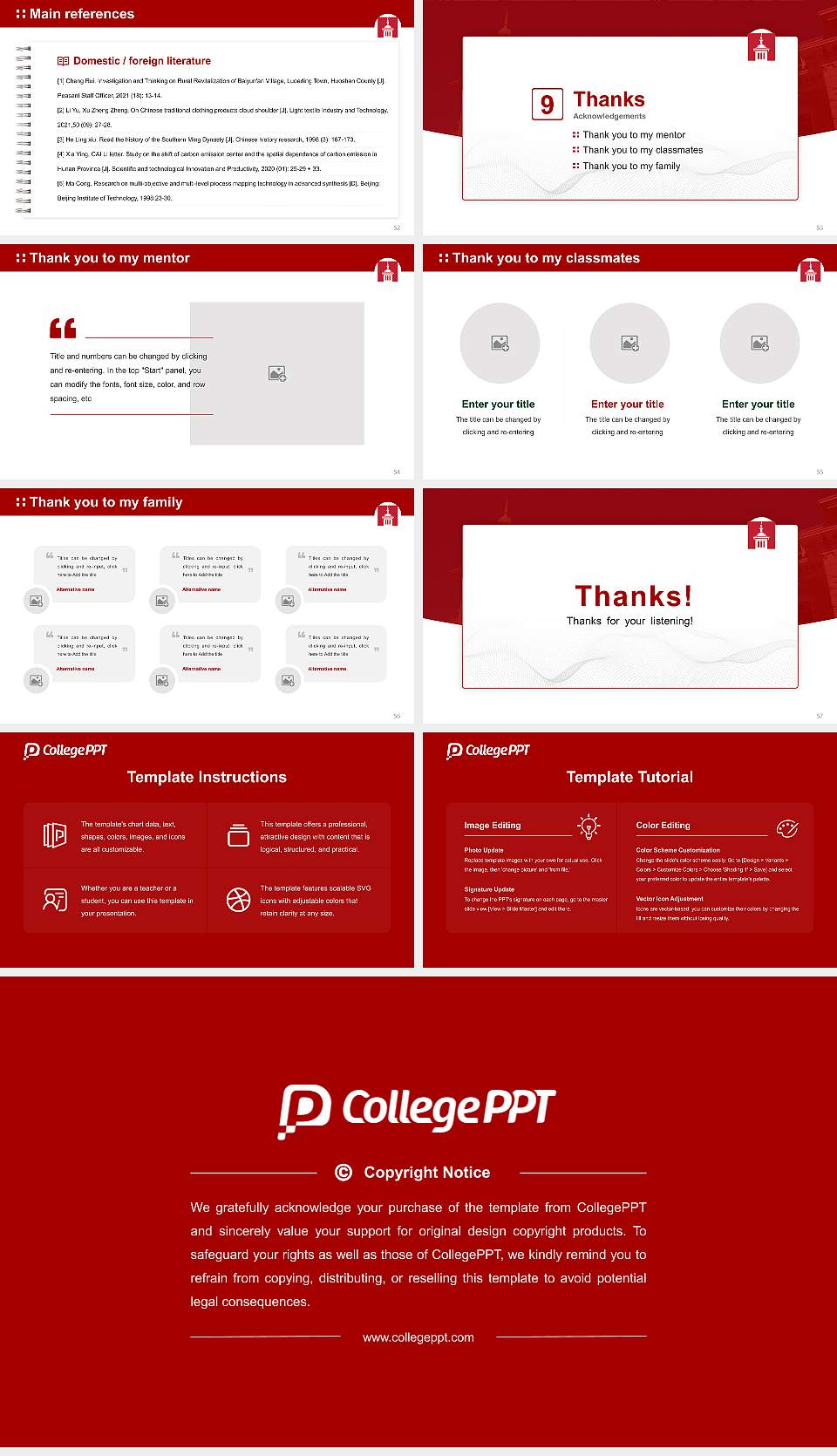 North Central College Graduation Thesis Defense PPT Template16:9 ratio PPT effect preview image7