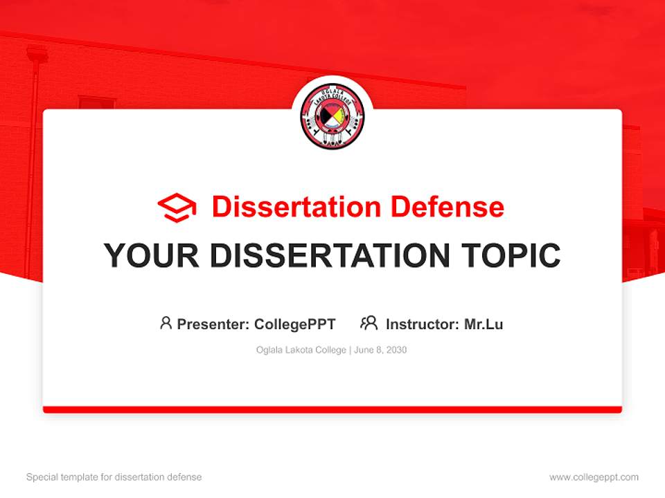 Oglala Lakota College Graduation Thesis Defense PPT Template4:3 ratio PPT effect preview image7