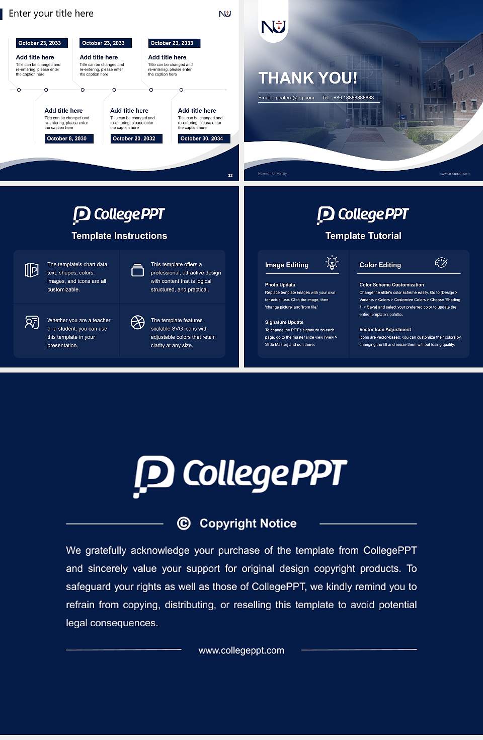 Newman University Lecture Sharing and Networking Event PPT Template4:3 ratio PPT effect preview image4