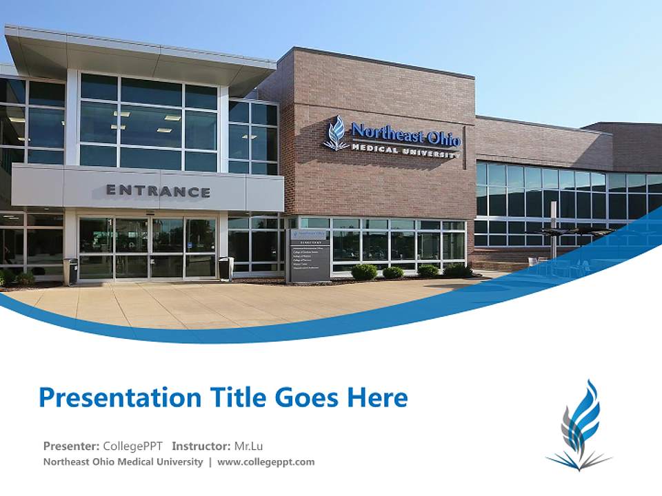 Northeast Ohio Medical University Course/Courseware Creation PPT Template4:3 ratio PPT effect preview image5