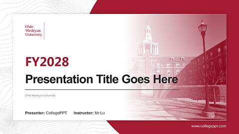 Ohio Wesleyan University Academic Presentation/Research Findings Report PPT Template