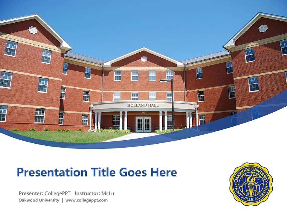 Oakwood University Course/Courseware Creation PPT Template4:3 ratio PPT effect preview image5