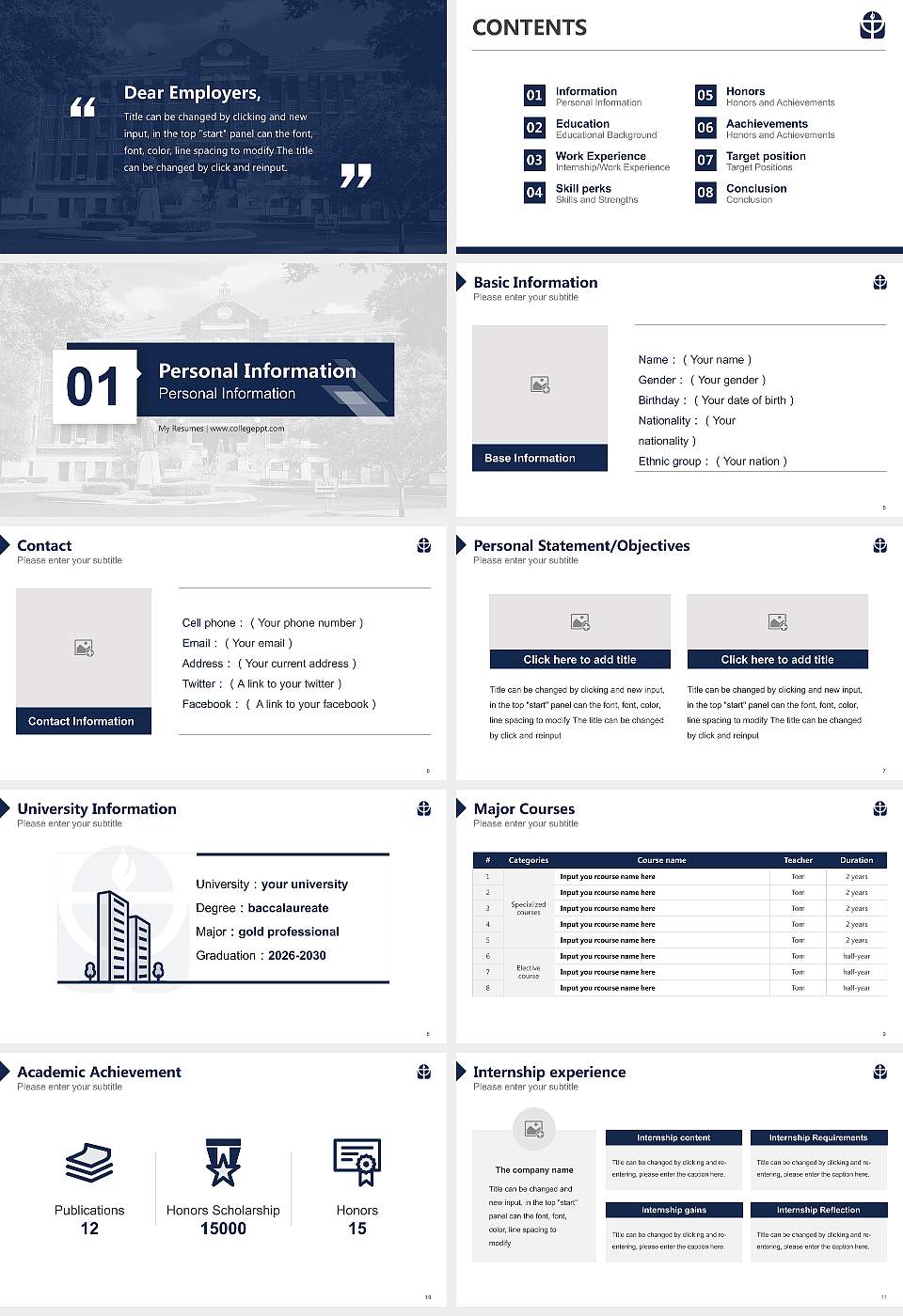 Oblate School of Theology Resume PPT Template16:9 ratio PPT effect preview image2